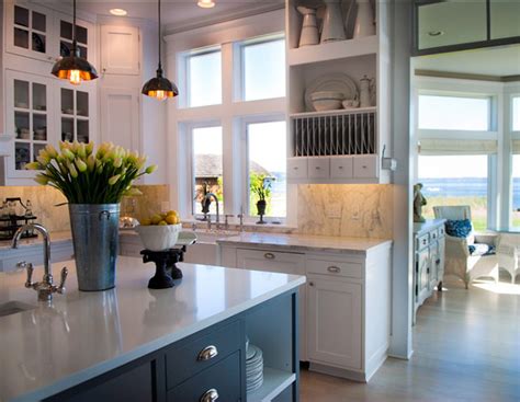 Inspiring ways to enhance a kitchen with wallpaper. French White Kitchen Design - Home Bunch Interior Design Ideas