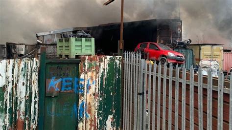 Warning To Residents After Derbyshire Scrapyard Fire Bbc News