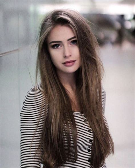 Anna Klinski Beauty Beautiful Long Hair Brunette Girl