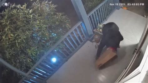 Caught On Camera Porch Pirate Takes Package Police Offer Tips Wric