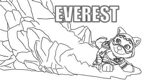 Paw Patrol Mighty Everest Coloring Paw Patrol Paw Coloring Pages