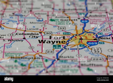 Map Of Fort Wayne Indiana Hi Res Stock Photography And Images Alamy