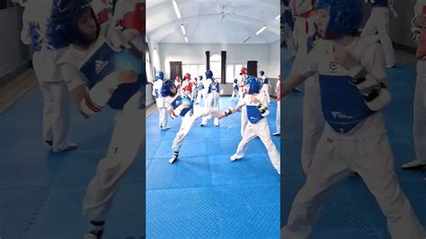 Tkd Drills Kicks And Sparring Youtube