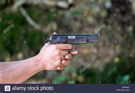 A Gun Ready For Firing Stock Photo Alamy