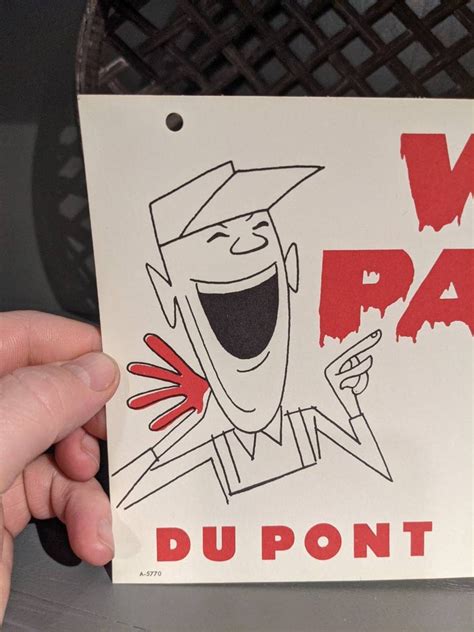 Original 1950s Dupont Paints Wet Paint Cardboard Sign Etsy