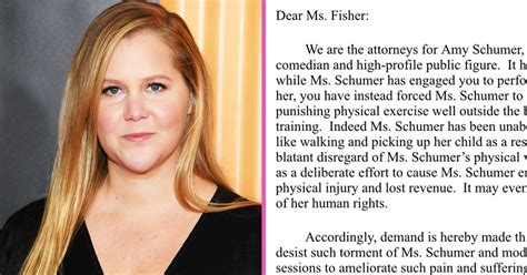 amy schumer sends trainer a fake cease and desist after ‘extreme workout