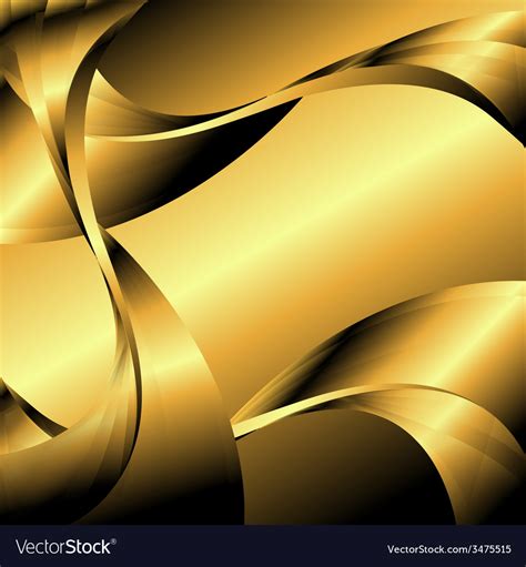 Abstract Wavy Golden Backgrounds Royalty Free Vector Image