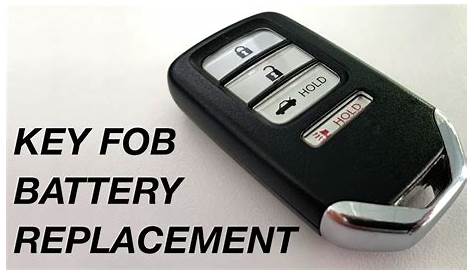 Honda Accord Key Fob Battery Replacement - YouTube