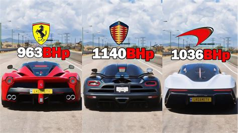 FH5 Drag Race Laferrari Vs Speedtail Vs Agera Rs YouTube