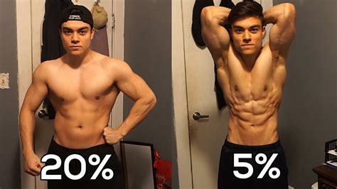 20 To 5 Bodyfat Natural Transformation Per 3 Months Youtube