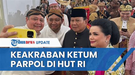 Keakraban Prabowo Bareng Mega Hingga Airlangga Tepis Beragam Isu Panas