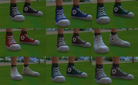 Mod The Sims Converse Shoes Maxis Shoes Re Textured