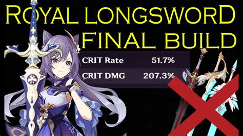 Final Keqing Build With Royal Longsword Test Ar 50 Wl 7 Youtube