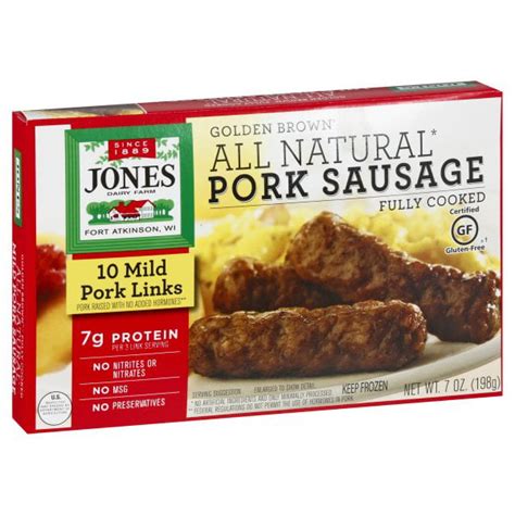Jones Dairy Farm Mild Breakfast Sausage Links Pork 10 Ct70 Oz