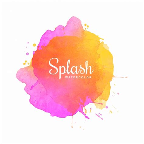 Abstract Soft Watercolor Colorful Splash Design Abstract Background