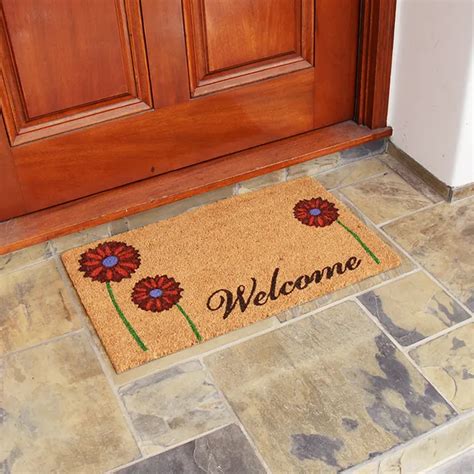 Rubber Cal Welcome Floral Door Mat Kit 18 X 30 3 Doormats