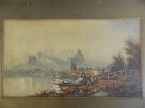 A Watercolour Drawing Of The River Thames At Windsor With Th