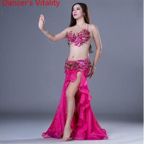 Performance Dancer S Vitality Women Elegant Belly Dance Costumes Girls 2pcs Bra Skirt Ballroom