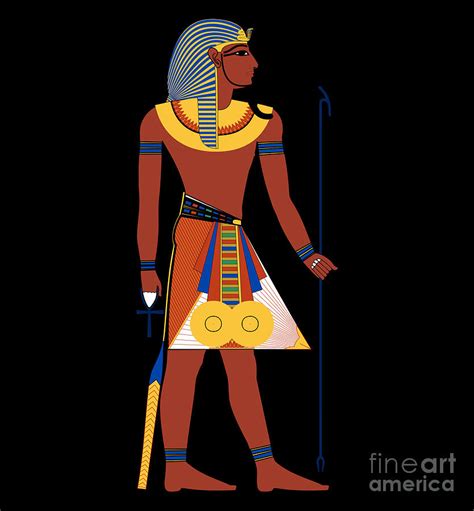 King Tutankhamun T Pharaoh Gold King Tut Ancient Egypt Drawing By