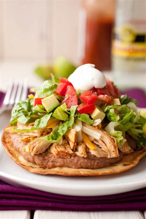 In a small bowl, combine the cheeses. Slow Cooker Chicken Tostadas - Cooking Classy