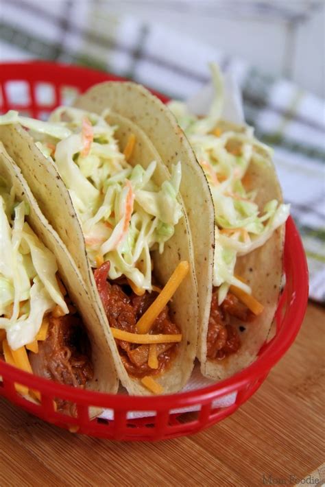 Whether as an appetizer or a side dish, you'll love these tasty little bites. 10-Minute Pulled Pork Tacos with Quick Slaw #ad | Pulled pork tacos, Pork tacos, Food