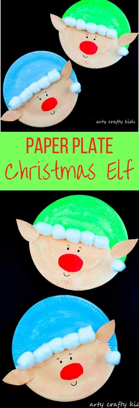 Paper Plate Christmas Elf Craft Paperplate Christmas Crafts