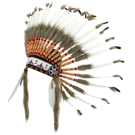 indian chief headdress native american feather hippie festival fancy dress ebay