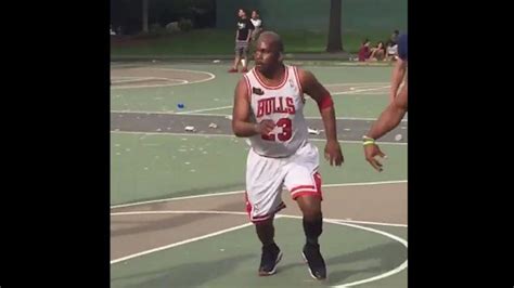 Man Plays Pick Up Game In Full Michael Jordan Uniform