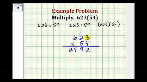 Example Multiplying Whole Numbers Youtube