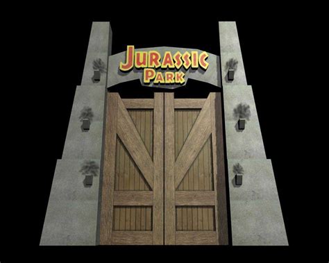 Jurassic Park Main Gate Festa De Aniversário De Dinossauro Decoração