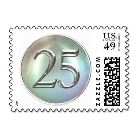 25th Anniversary Pearl Postage Stamp Wanna Make Each Letter A Special