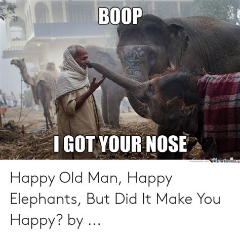 Boop Got Your Nose Memecentercom Happy Old Man Happy Elephants But Did