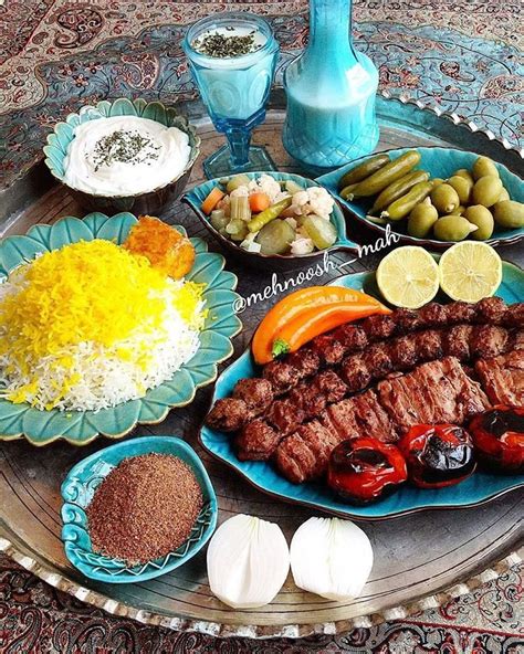 Persian Rice And Kabab Soltani Tray Kabab Soltanikabab Koobidehkabab