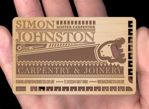 Green in one sense, not green in another? Wood Business Cards — PlasmaDesign
