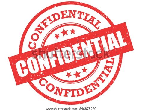 Confidential Stamp Vector Confidentiality Grunge Rubber Stock Vector