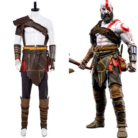 God Of War 4 Kratos Cosplay Costume Nordic Spartan Battle Suit Full Set