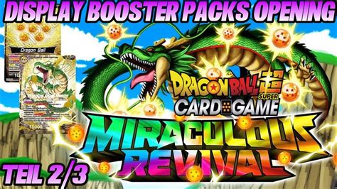 Dbs Miraculous Revival Booster Packs Display Opening 😍🐉 Teil 23