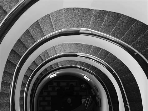 Architecture Black And White Modernism Spiral Staircases Staircases