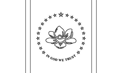 Mississippi Flag Coloring Page State Flag Drawing Flags Web