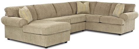 Transitional Sectional Sofa With Rolled Arms And Left Chaise And Full