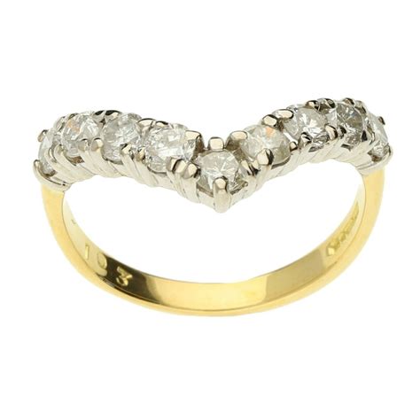 18ct Yellow Gold Diamond Wishbone Ring 0 90ct Miltons Diamonds