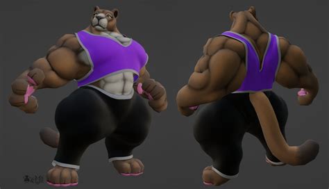 Drwhalerus On Twitter Big Muscle Lioness In 3d