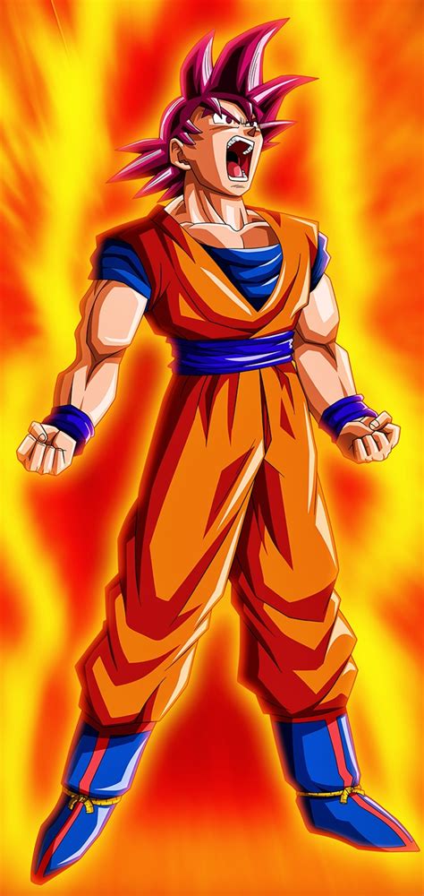 Goku SSJ God Universo Personajes De Dragon Ball Goku Fase Dios Rojo Personajes De Goku