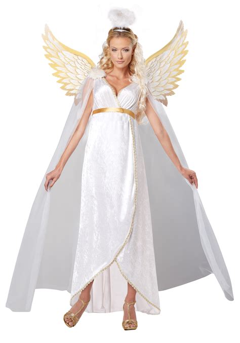 verkleedkleding kostuums verkleedkleding ladies christmas angel with wings and halo nativity play