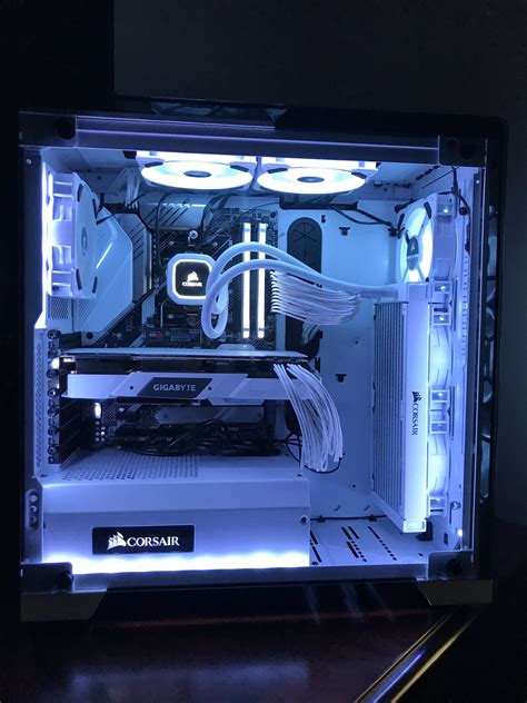 Up Close Picture Of My All White Theme Pc Build I Did This Week R