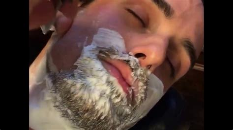 Straight Razor Shave Barber Shaves Beard Off Youtube