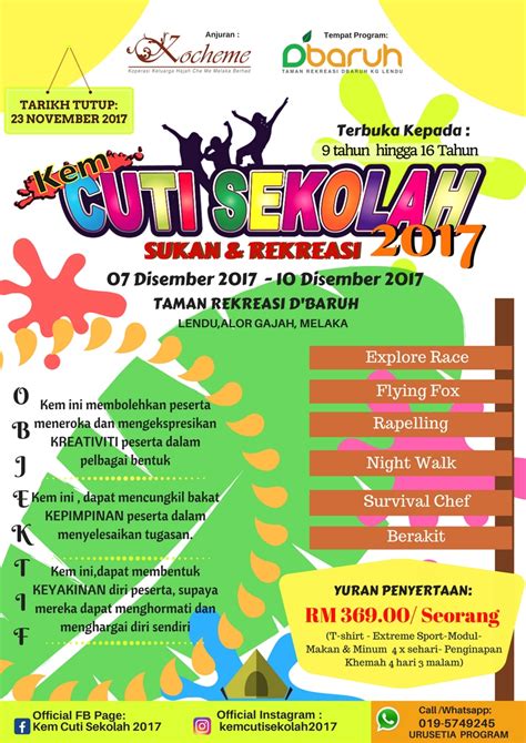 Cakap jepun baru sahaja mengadakan ninja camp khas untuk cuti sekolah pada bulan march. Kem Cuti Sekolah 2017: Kem Cuti Sekolah 2017