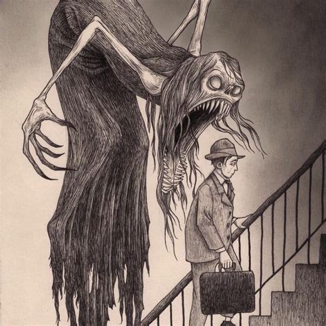 She often draws a bug character to represent the way she feels about herself. Pin by MJR on 2015 | Scary art, Scary drawings, Creepy ...