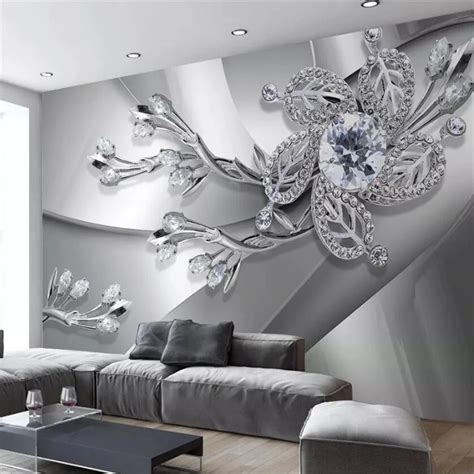 Beibehang Custom Wallpaper 3d Mural Cool Metal Texture Diamond Stereo