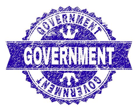 Grunge Textured Government Stamp Seal With Ribbon Stock Vector